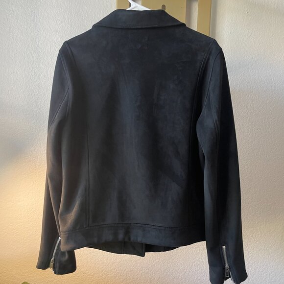 Old Navy Black Faux-suede Moto Jacket - Picture 3 of 5